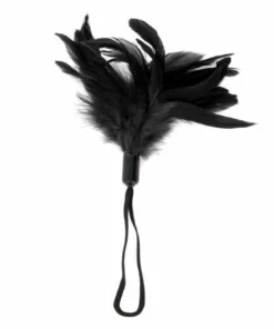Sportsheets Pleasure Feather Black - piorko do masażu z pętelką