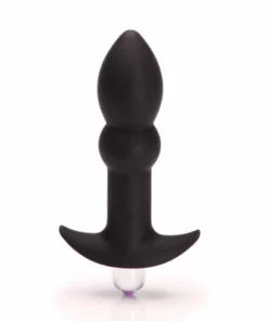 Tantus Perfect Plug Plus Black - silikonowy model z wibracją, 10,1 cm