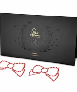 Bijoux Indiscrets Mimi Bow Red - ozdobne nakładki kokardki czerwone 2 szt.