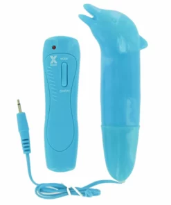 Dolphin Model G-Spot Vibrator z pilotem, 10 trybow, 13x3cm, niebieski