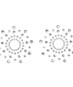 Bijoux Indiscrets Mimi Silver - dekoracyjna biżuteria na piersi, 2 szt.