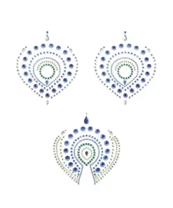 Bijoux Indiscrets Flamboyant Blue & Green - Kryształki dekoracyjne do ciała