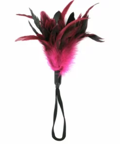 Sportsheets Pleasure Feather Rose - piorko ozdobne z pętelką rożowe