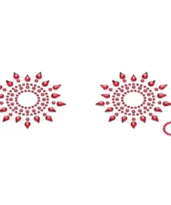 Petits Joujoux Gloria Red ozdobna biżuteria na piersi z kryształkami