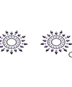 Petits Joujoux Gloria Black & Purple ozdobna biżuteria na piersi