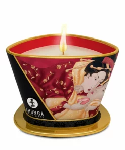 Shunga Romance Świeca do masażu Sojowa Truskawkowe Wino 170ml