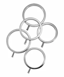 ElectraStim Solid Metal - Zestaw 5 pierścieni przewodzących, stal