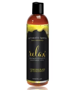 Intimate Earth Relax Olejek do masażu 120ml trawa cytrynowa kokos