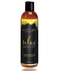 Intimate Earth Relax Olejek do masażu 240 ml - trawa cytrynowa i kokos