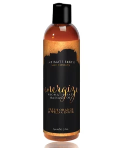 Intimate Earth Energize Olejek do masażu pomarańcza-imbirowy 240ml