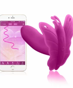 Realov Lydia I Purple - wibrujący motylek, sterowanie smartfonem, silikon