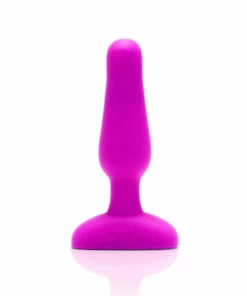 b-Vibe Novice Plug Fuchsia - Bezprzewodowy model silikonowy, 10 cm