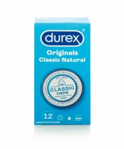 Durex Originals Classic Natural 12 szt. lateksowe, 54 mm, nawilżane