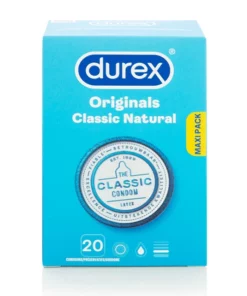 Durex Originals Classic Natural 20 szt. - klasyczne, lateksowe, 54 mm