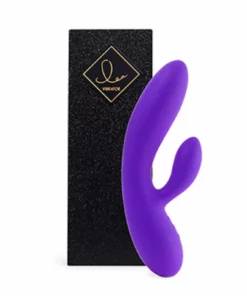 FeelzToys Lea Medium Glitter Purple - model dwusilnikowy, silikon medyczny