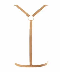 Bijoux Indiscrets Maze Y Harness brązowa uprząż z regulacją