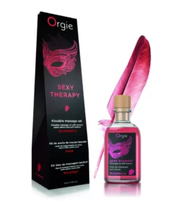 Orgie Zestaw do masażu ust Strawberry 100ml z olejkiem i akcesoriami