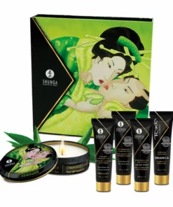 Shunga Geisha's Secret Kit Zestaw Miniatur Zielona Herbata 5w1