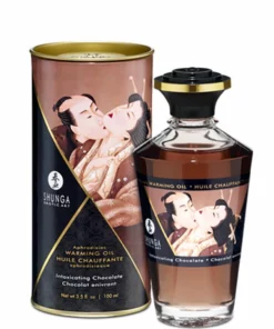 Shunga Aphrodisiac Warming Oil Chocolate 100ml - rozgrzewający olejek do masażu czekoladowy
