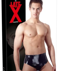 Late X Majtki Lateksowe Czarne XL z Pompką i Systemem Wypełnienia