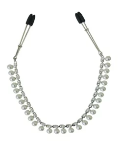 Sportsheets Sincerely Pearl Chain ozdobne klipsy z łańcuszkiem 40,6 cm