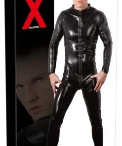 Late X Kombinezon Lateksowy Czarny S z 3-kierunkowym zamkiem