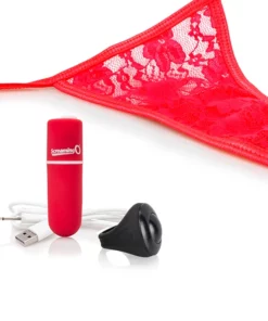 Screaming O Charged Panty Vibe Red - Zdalnie Sterowany System z Majteczkami