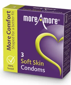 MoreAmore Soft Skin prezerwatywy 3 szt. anatomiczny kształt, gładkie
