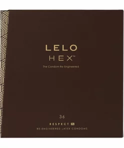 LELO HEX Respect XL 36 szt. - prezerwatywy powiększony rozmiar 58 mm