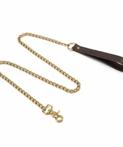 Coco de Mer Leather Lead brązowa smycz z naturalnej skory 109 cm