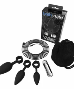 Bathmate Anal Training Plugs Vibe - zestaw silikonowych wibrujących korkow IPX7
