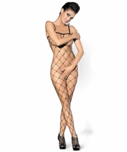 Obsessive Bodystocking N102 S/M/L siateczkowy czarny uniwersalny