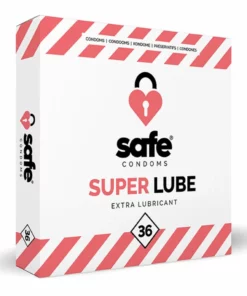 Safe Super Lube 36 szt. prezerwatywy lateksowe z intensywnym nawilżeniem