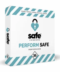 Safe Perform 36 szt. - prezerwatywy opoźniające, lateksowe, 56 mm