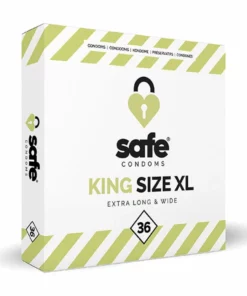 Safe King Size XL 36 sztuk - prezerwatywy powiększone, lateksowe