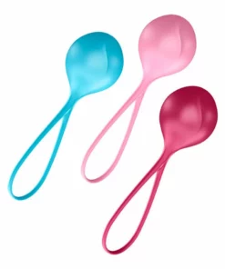 Satisfyer Balls Zestaw do ćwiczeń mięśni dna miednicy 3 sztuki silikon