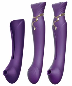 ZALO Queen Set Twilight Purple - Model z funkcją pulsacji i podgrzewania