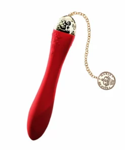 ZALO Marie Model G-Spot Bright Red - silikonowy, aplikacja, 24K złocenie