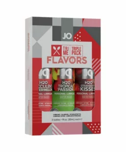 System JO Tri Me Flavors Zestaw Lubrykantow 3x30ml Arbuz Truskawka Tropikalny