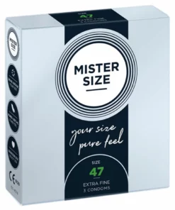 Mister Size Prezerwatywy 47 mm 3 sztuki - Dopasowany Komfort