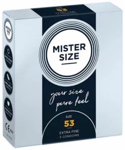 Mister Size Prezerwatywy 53 mm - 3 sztuki, dopasowany rozmiar