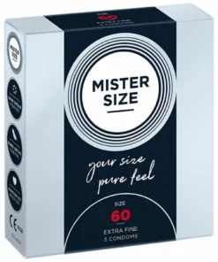 Mister Size Prezerwatywy 60 mm 3 sztuki - komfortowy rozmiar XL