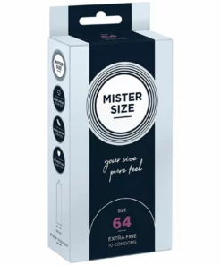 Mister Size Prezerwatywy 64 mm 10 szt. - Dopasowany rozmiar, komfort