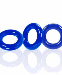 Oxballs Willy Rings Police Blue zestaw 3 elastycznych pierścieni 3,2 cm
