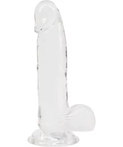 Addiction Crystal Addiction Clear Dong 18 cm, przezroczysty, TPE, przyssawka