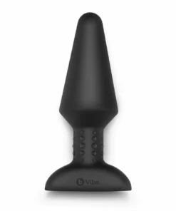 b-Vibe Rimming Plug XL Black - Zdalnie sterowana zatyczka, rozmiar XL