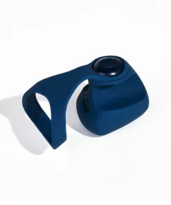 Dame Products FIN Navy - Wibrujący Pierścień na Palec USB, 3 Tryby