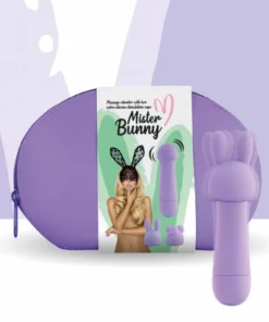 FeelzToys Mister Bunny Purple - masażer z 2 silikonowymi nakładkami