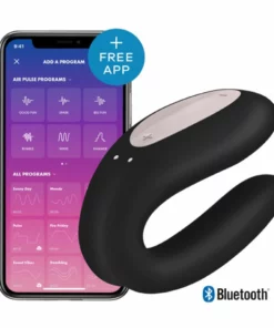 Satisfyer Double Joy Black - model do wspolnego użytkowania, czarny