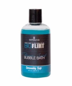 Sensuva Big Flirt płyn do kąpieli z feromonami i olejkami 237 ml